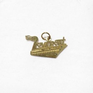 14k gold Loveboat sun princess charm 1.8cm x 2.5cm 1.45g